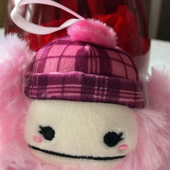 Plush Toy with Pink Plaid Hat and Scarf - Picture 3 of 5